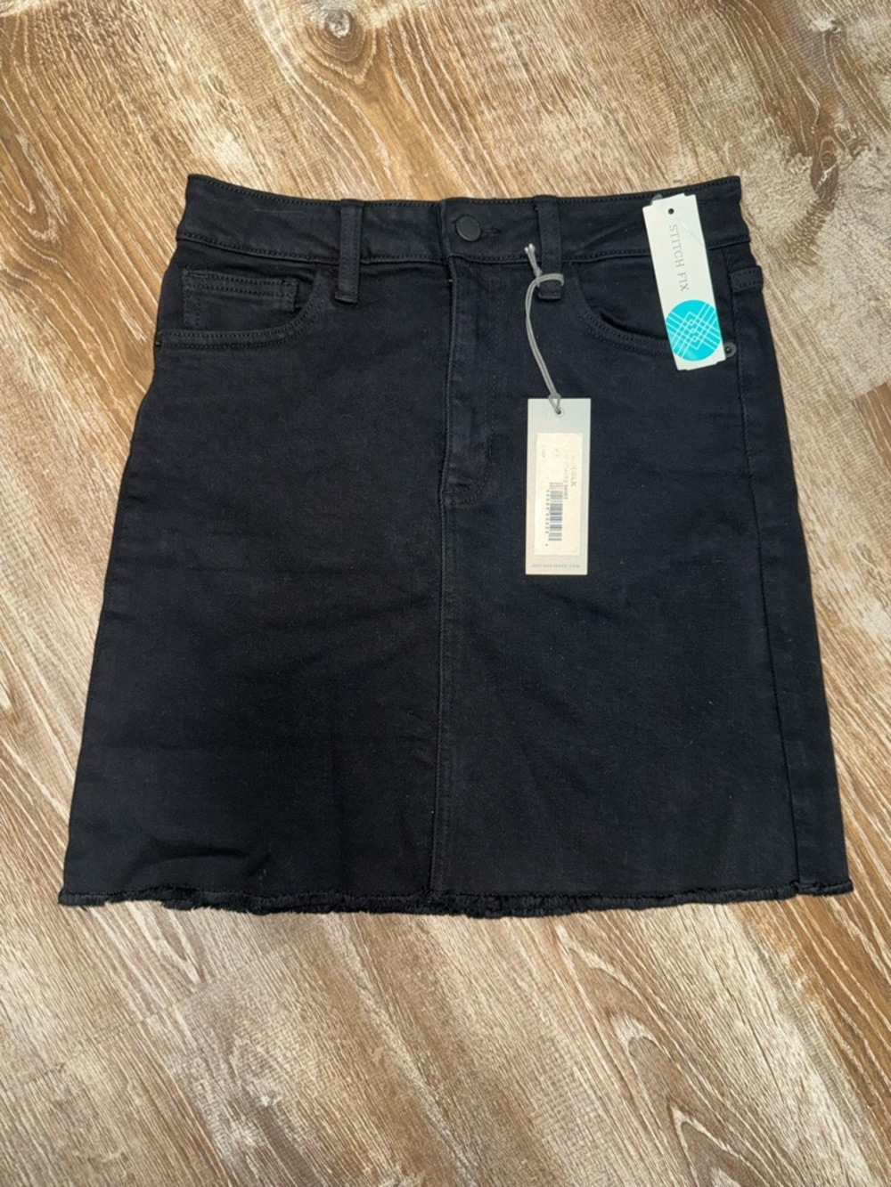 Black Denim Mini Skirt - JUST USA